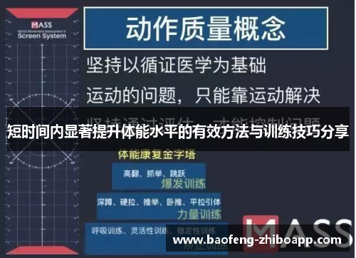 短时间内显著提升体能水平的有效方法与训练技巧分享